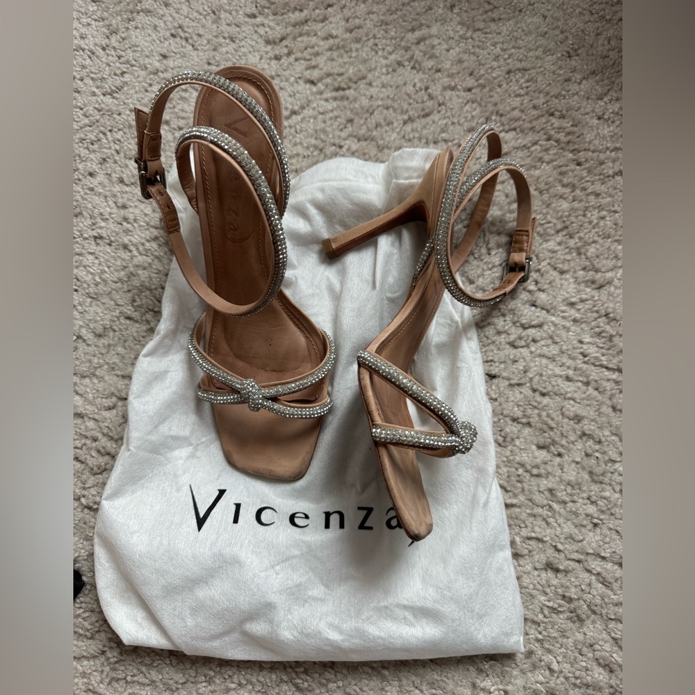 Vicenza Deena Crystal Heels Anthropologie women’s size US 10 - Picture 2 of 9